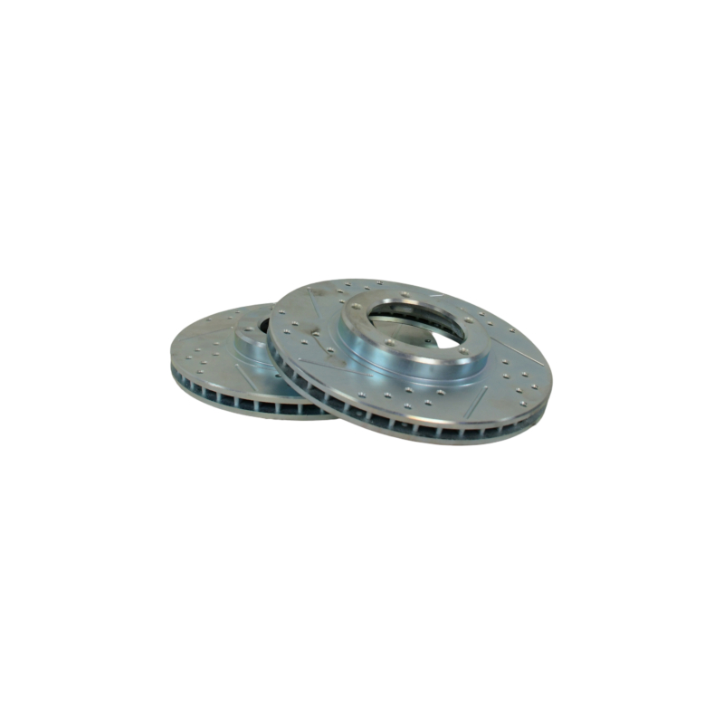 Toyota Tacoma Brake Rotors (2) - Front - Baer Brakes - Claw Performance, Slot & Drilled - Zinc-Plated - `98-`04